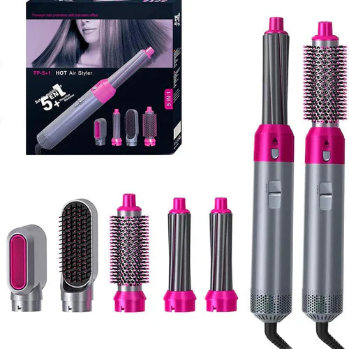 FRETE GRÁTIS - Escova Ellegance Deluxe Hair 5 em 1, Alisa, Seca, Modela, Faz Cachos e Anti-Frizz
