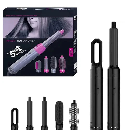 FRETE GRÁTIS - Escova Ellegance Deluxe Hair 5 em 1, Alisa, Seca, Modela, Faz Cachos e Anti-Frizz